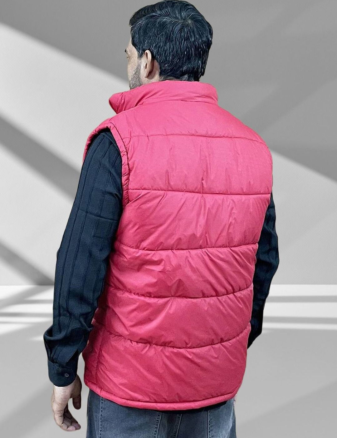 Kotty Men Mock Collar Sleeveless Puffer Jacket