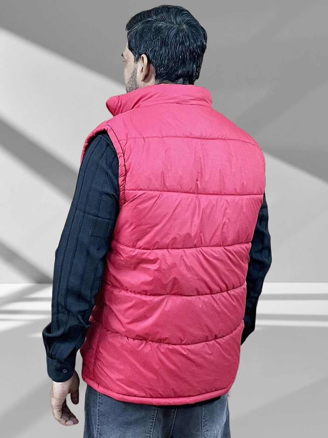 Kotty Men Mock Collar Sleeveless Puffer Jacket