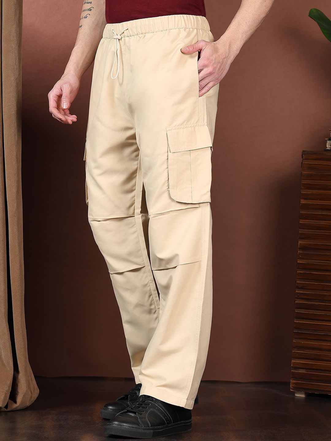 Kotty Men Relaxed Easy Wash Cargos Trousers