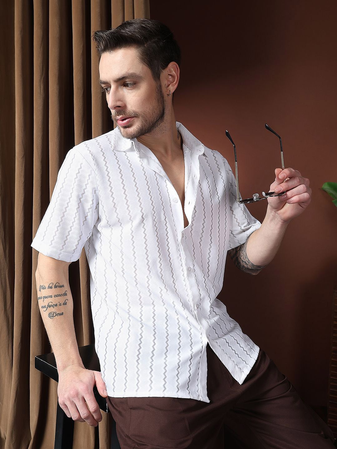 Kotty Men Classic Opaque Casual Shirt