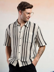 Kotty Men Striped Regular Fit Casual Shirt