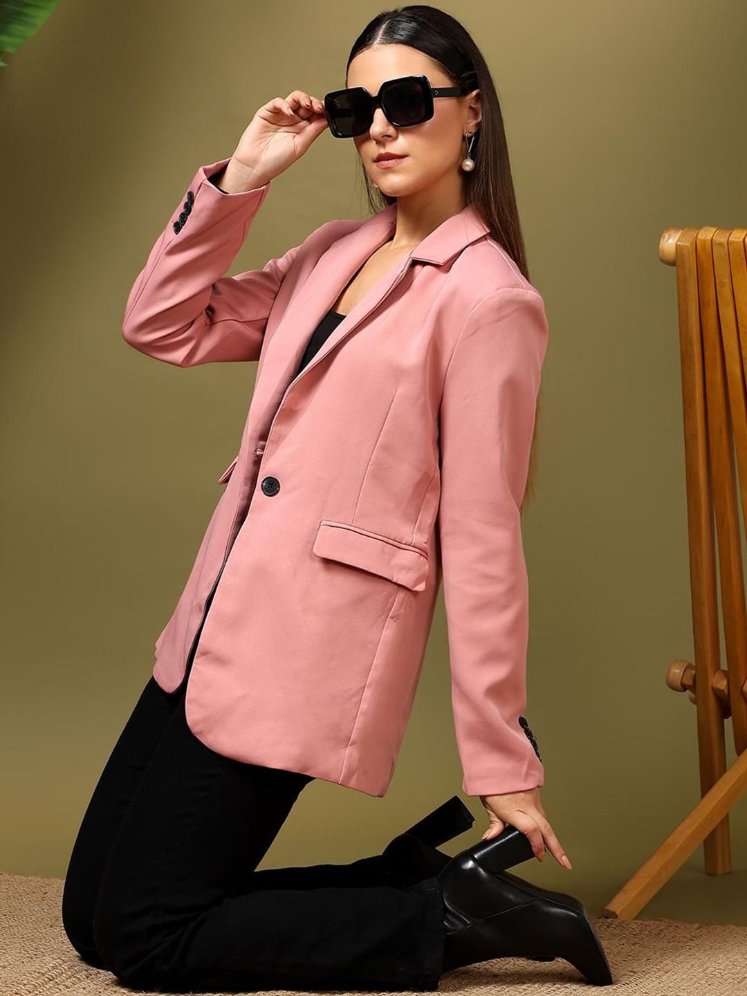 Kotty Notched Lapel Single Breasted Blazer