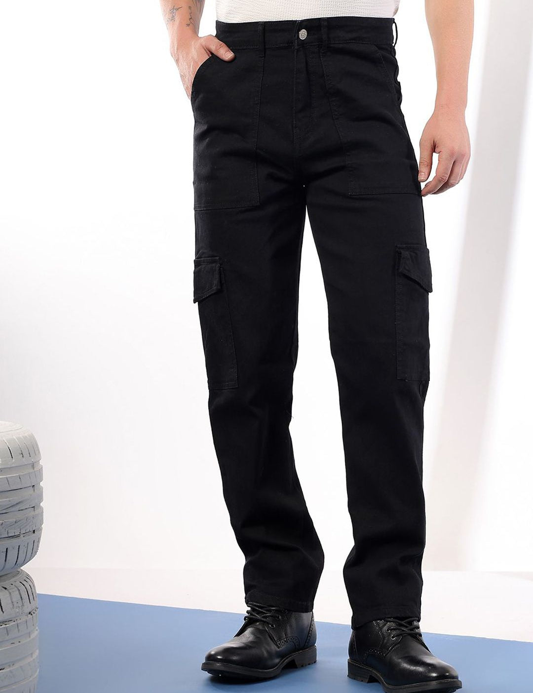 Kotty Men Comfort Regular Fit Mid-Rise Stretchable Jeans
