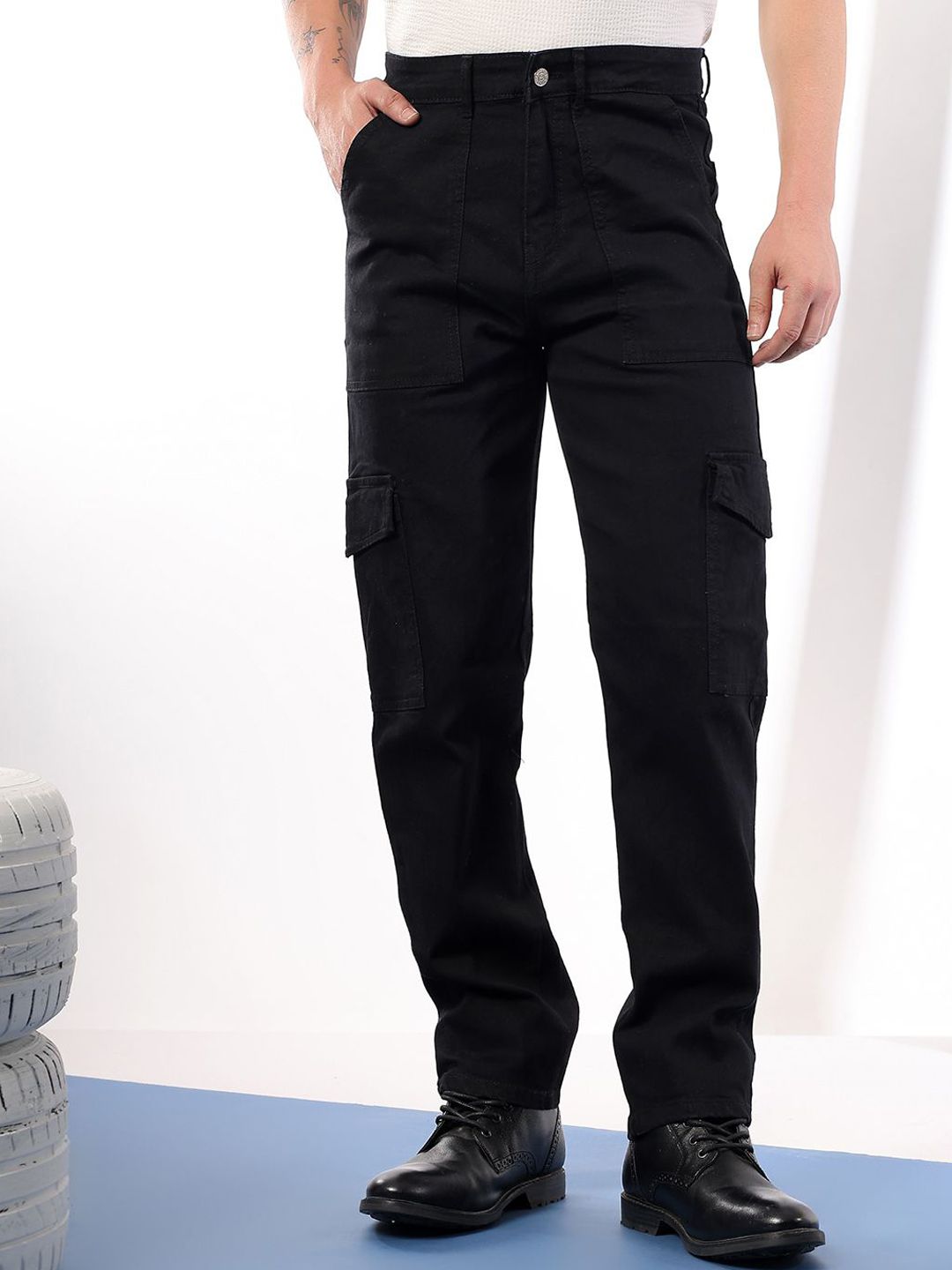Kotty Men Comfort Regular Fit Mid-Rise Stretchable Jeans