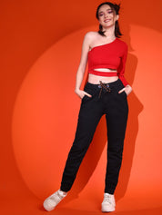 Kotty Women Solid One Shoulder Top