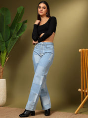 Kotty Women Straight Fit High-Rise Stretchable Jeans