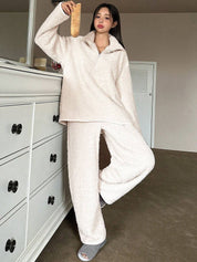 Kotty Women High Neck Solid Night Suit