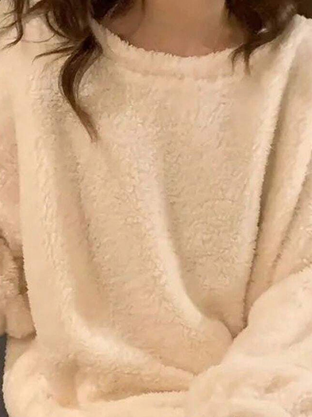 Kotty Fleece Women Round Neck Winter Co-ord Sets