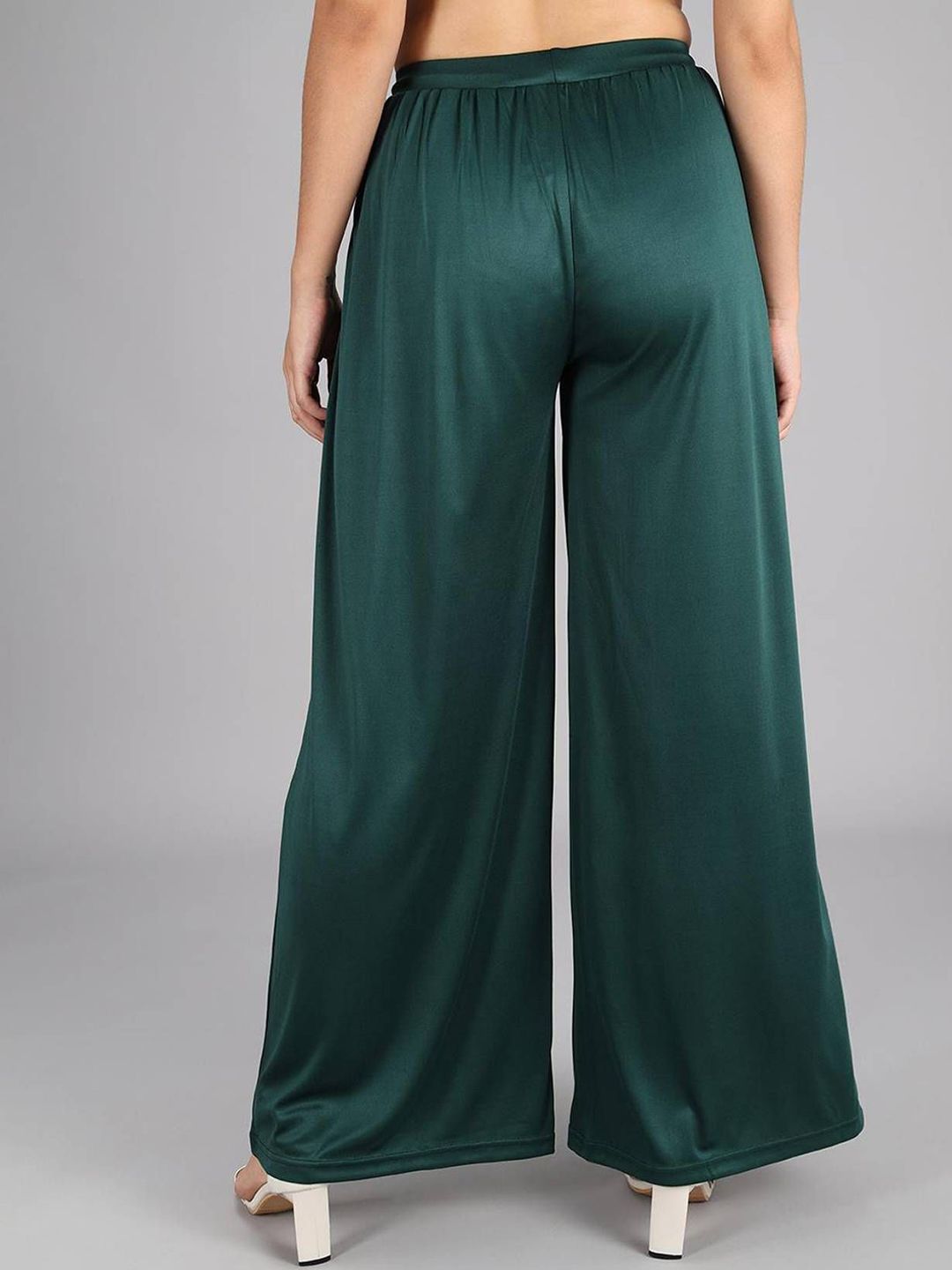Kotty Women Relaxed Mid-Rise Wide Leg Trousers