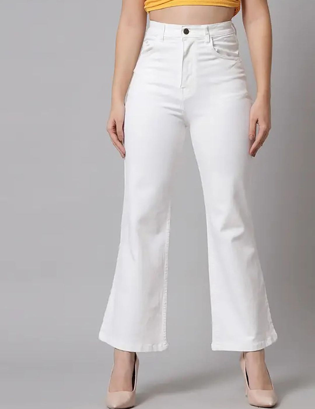 Kotty Women Bootcut High-Rise Stretchable Cotton Jeans