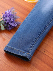 Kotty Girls Blue Jean Regular Fit Light Fade Stretchable Jeans