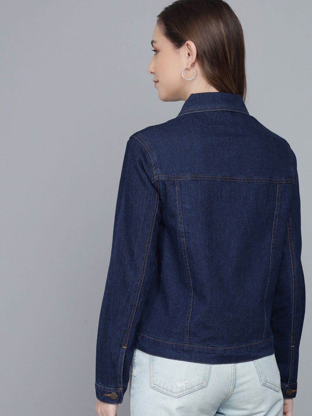 Kotty Women Blue Washed Lightweight Denim Jacket 