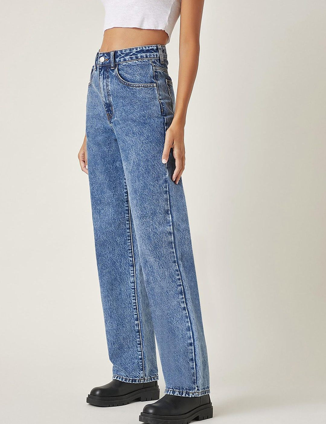 Kotty Women Pack of 2 Straight Fit High-Rise Stretchable Jeans