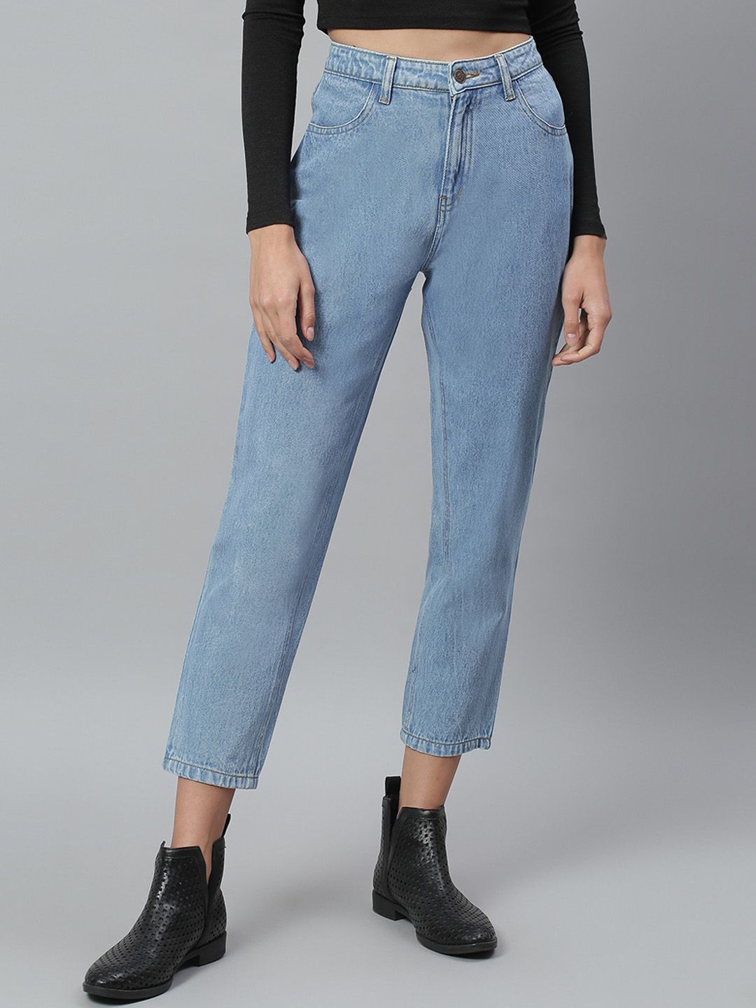 Kotty Women Blue Slim Fit Mid-Rise Clean Look Stretchable Jeans