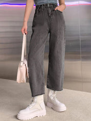 Kotty Women Straight Fit High-Rise Stretchable Jeans