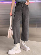 Kotty Women Straight Fit High-Rise Stretchable Jeans