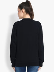 Kotty Women Black Printed Sweatshirt