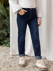 Kotty Boys Light Fade Crinkle Mid-Rise Cotton Stretchable Regular Fit Jeans