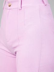 Kotty Women Relaxed Straight Fit High-Rise Easy Wash Parallel Trousers