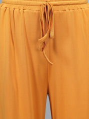 Kotty Women Yellow Loose Fit High-Rise Parallel Trousers