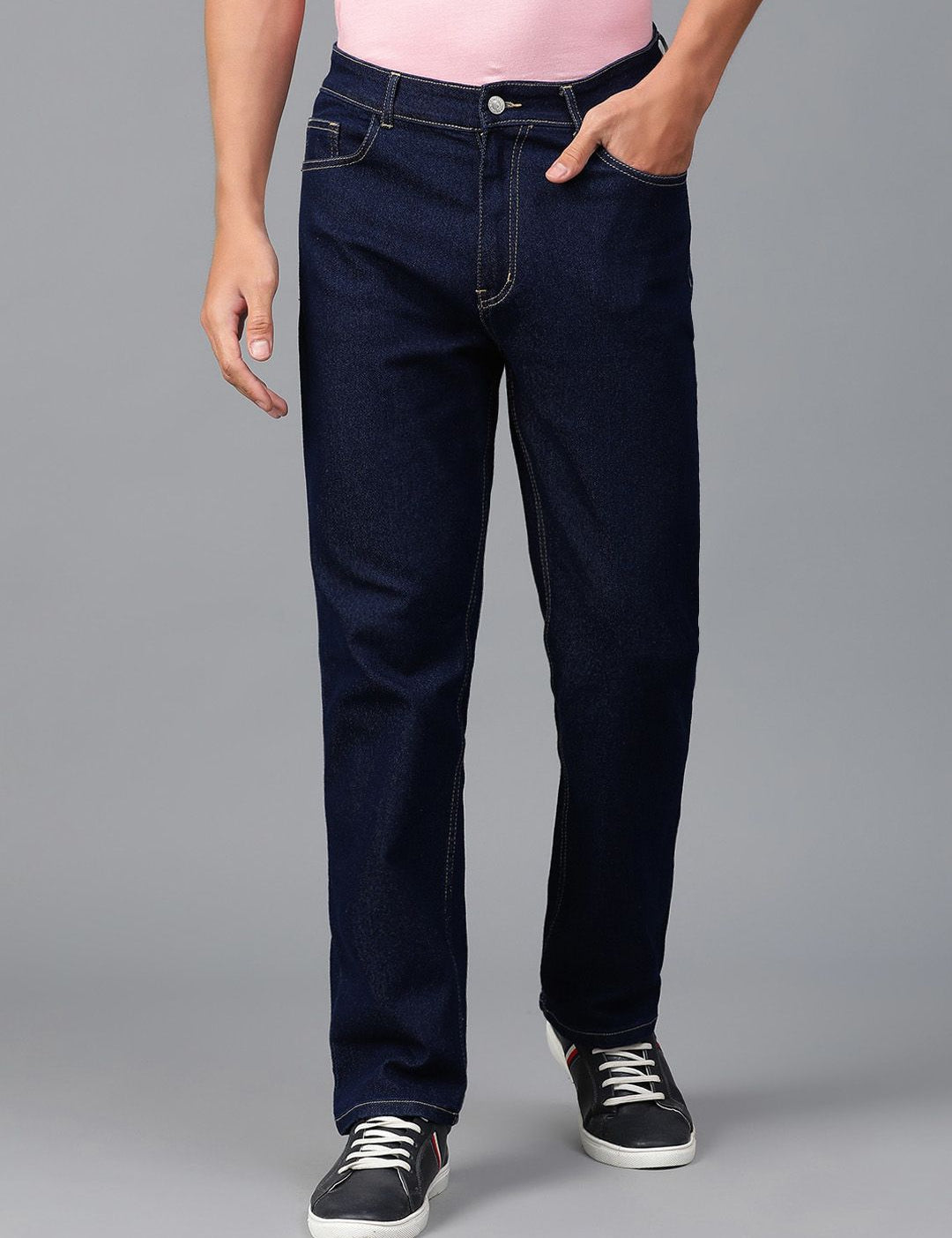 Kotty Men Jean Slim Fit Low-Rise Clean Look Stretchable Jeans