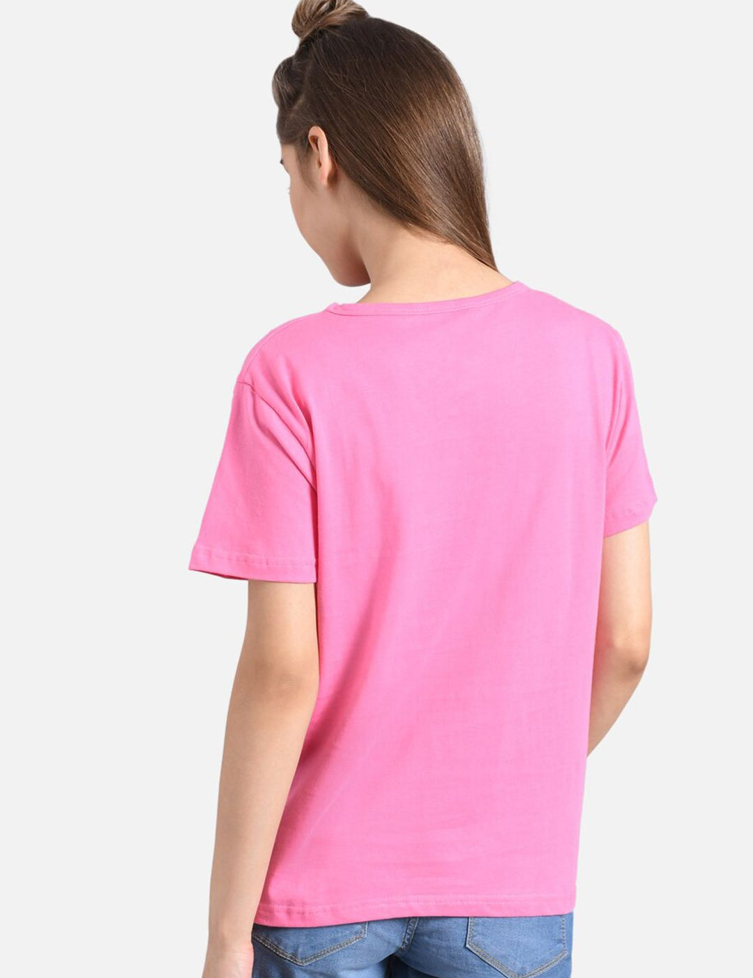 Kotty Women Blue Colourblocked Round Neck T-shirt