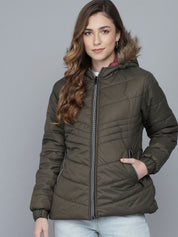 Kotty Women Green Lightweight Padded Jacket