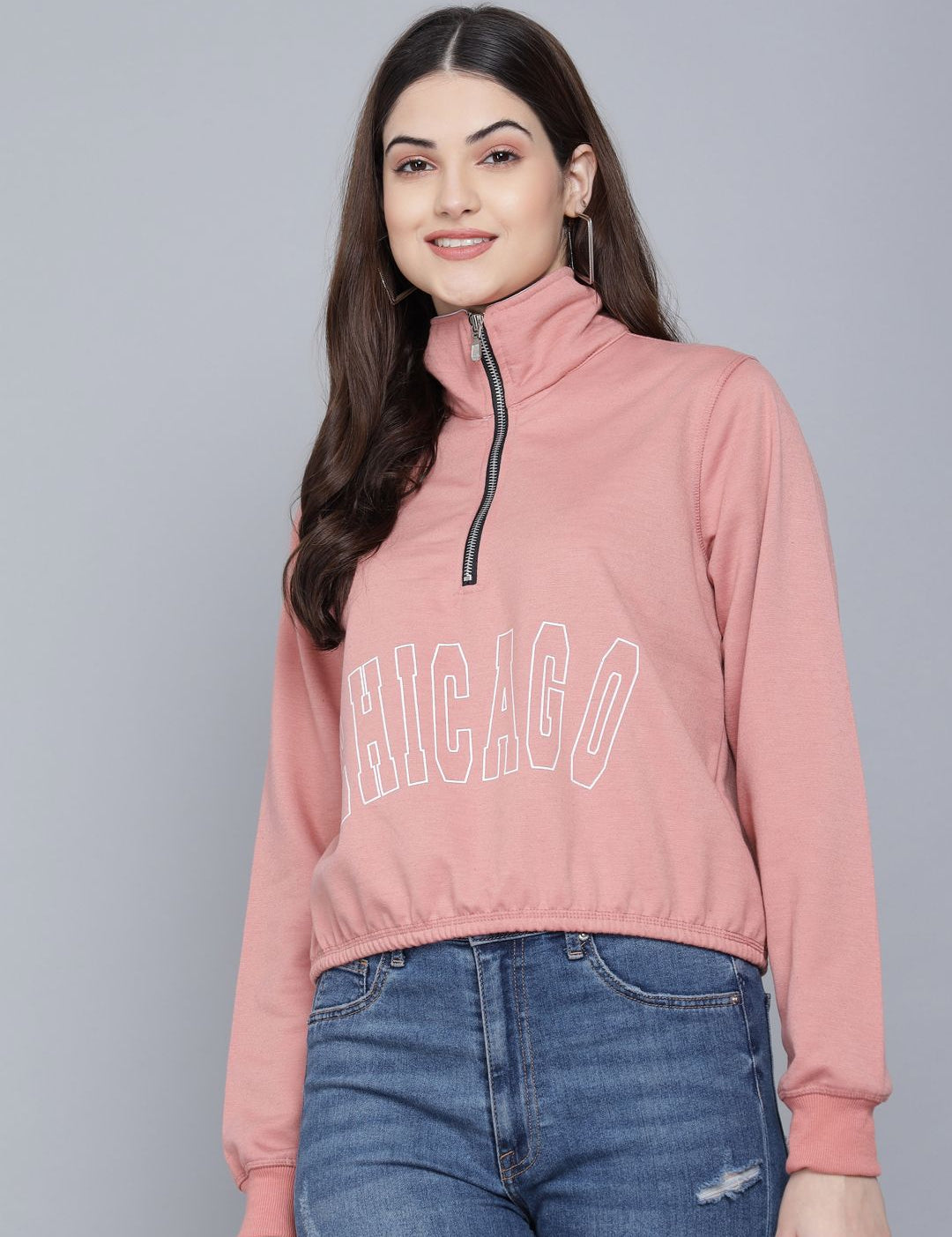 Kotty Women Pink Printed Sweatshirt