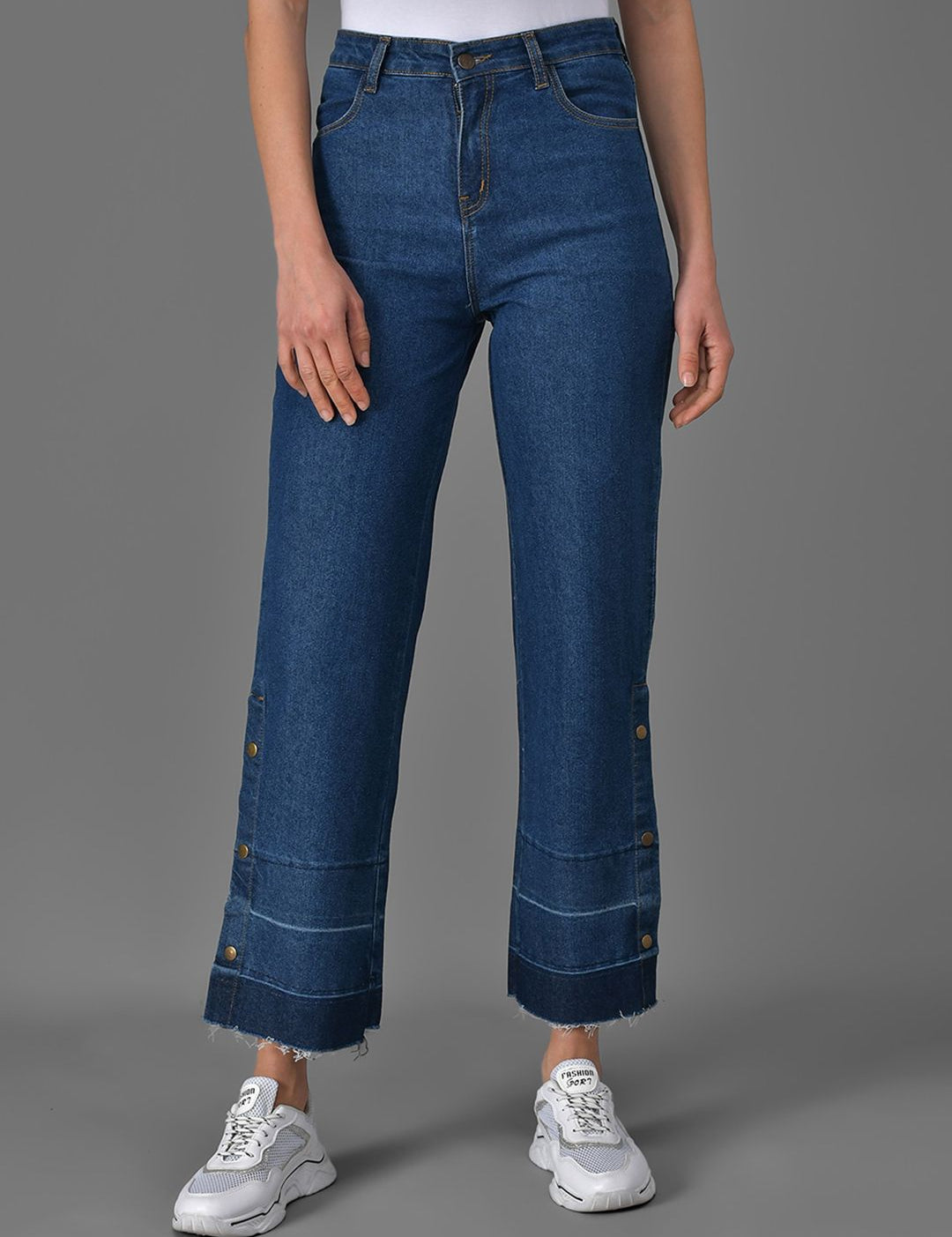 Kotty Women Straight Fit High-Rise Stretchable Jeans