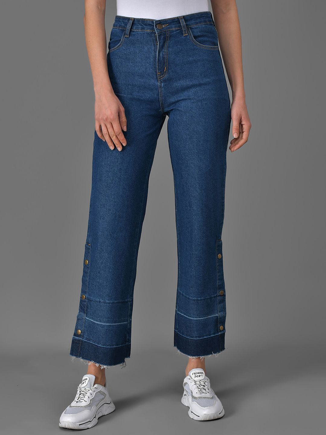 Kotty Women Straight Fit High-Rise Stretchable Jeans