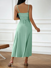 Kotty Solid Cowl Neck Maxi Dress