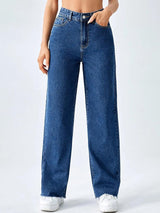 KOTTY Basics Women Blue Jean Straight Fit High-Rise Stretchable Jeans