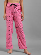 Kotty Women Pink Printed Lounge Pants
