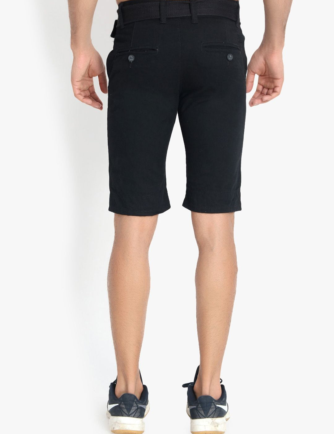 Kotty Men Black Solid Regular Fit Shorts