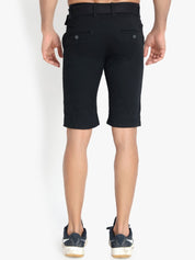 Kotty Men Black Solid Regular Fit Shorts