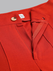 Kotty Women Relaxed Straight Fit High-Rise Easy Wash Trousers