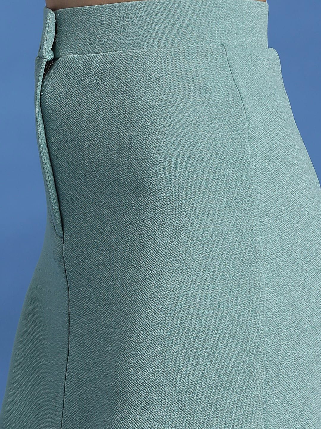 Stylecast X KOTTY BIZwear Basics Blue A-Line Mini Skirt