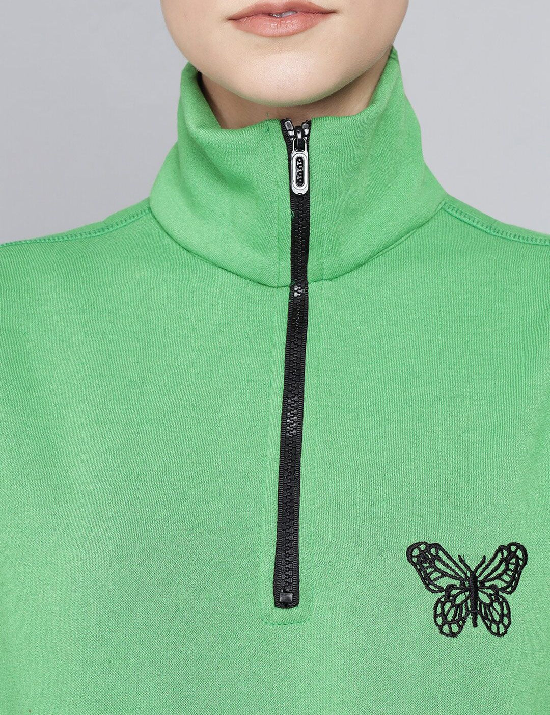 Kotty Women Green Neck Sweatshirt