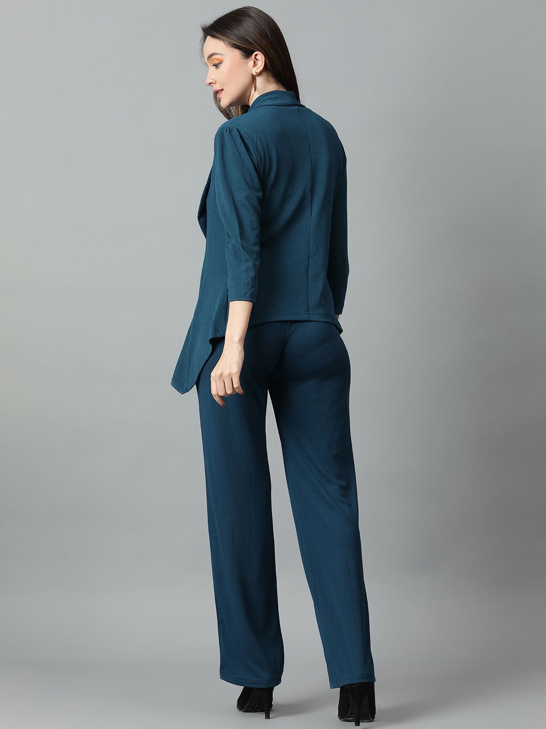 Kotty Teal Green Shawl Neck Blazer & Trousers