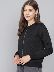 Kotty Women Black Lightweight Bomber Jacket