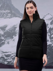 Kotty Women Mock Collar Solid Casual Padded Insulator Jacket