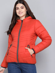 Kotty Women Orange Outdoor Padded Jacket