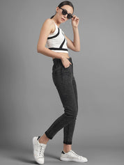Kotty Women Grey Slim Fit High-Rise Clean Look Jeans