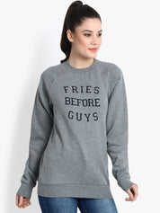 Kotty Women Grey Printed Sweatshirt