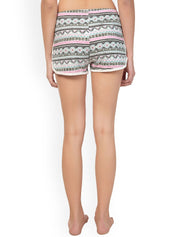 Kotty Women Pink & Black Printed Lounge Shorts KTTSLEEPSHORTS170