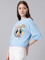 Kotty Graphic Printed Casual Oversized T-shirt