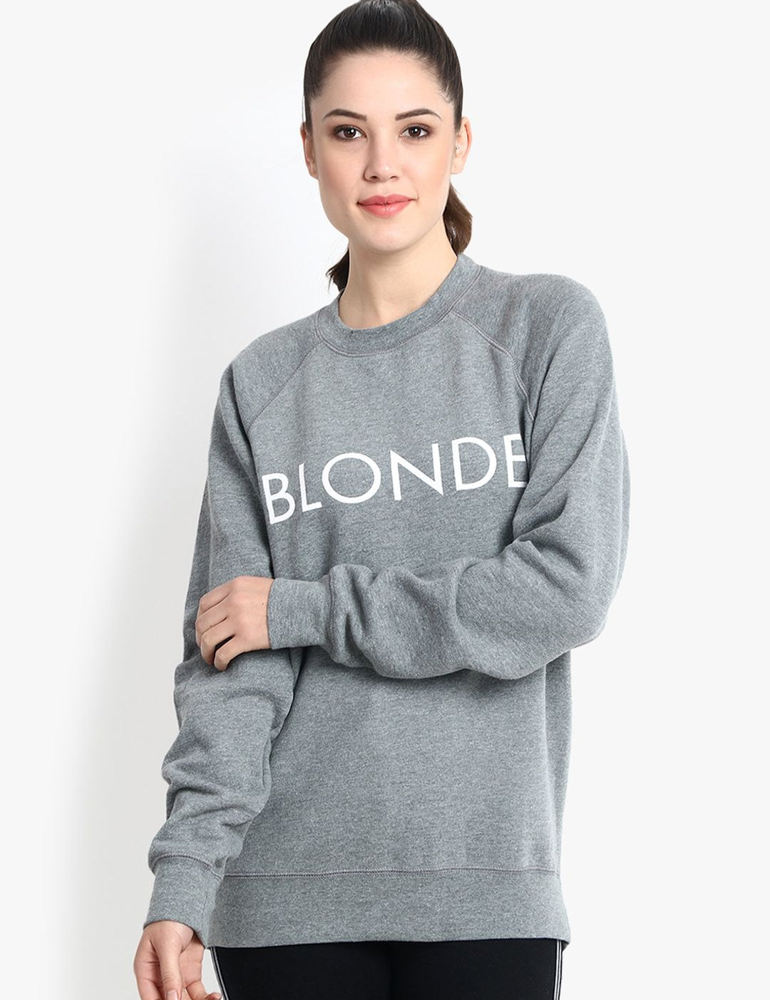 Kotty Women Grey Printed Sweatshirt
