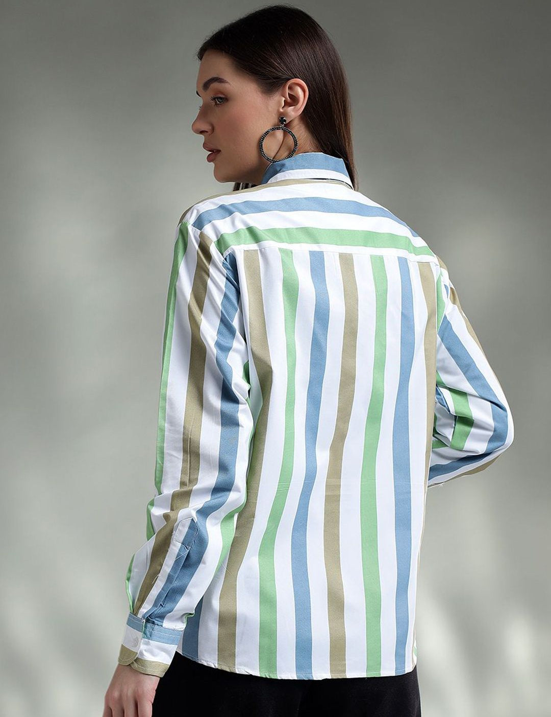 Kotty Women Spread Collar Graphic Printed Cotton Casual Shirt