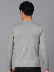 Kotty Grey Round Neck Long Sleeves Regular T-shirt