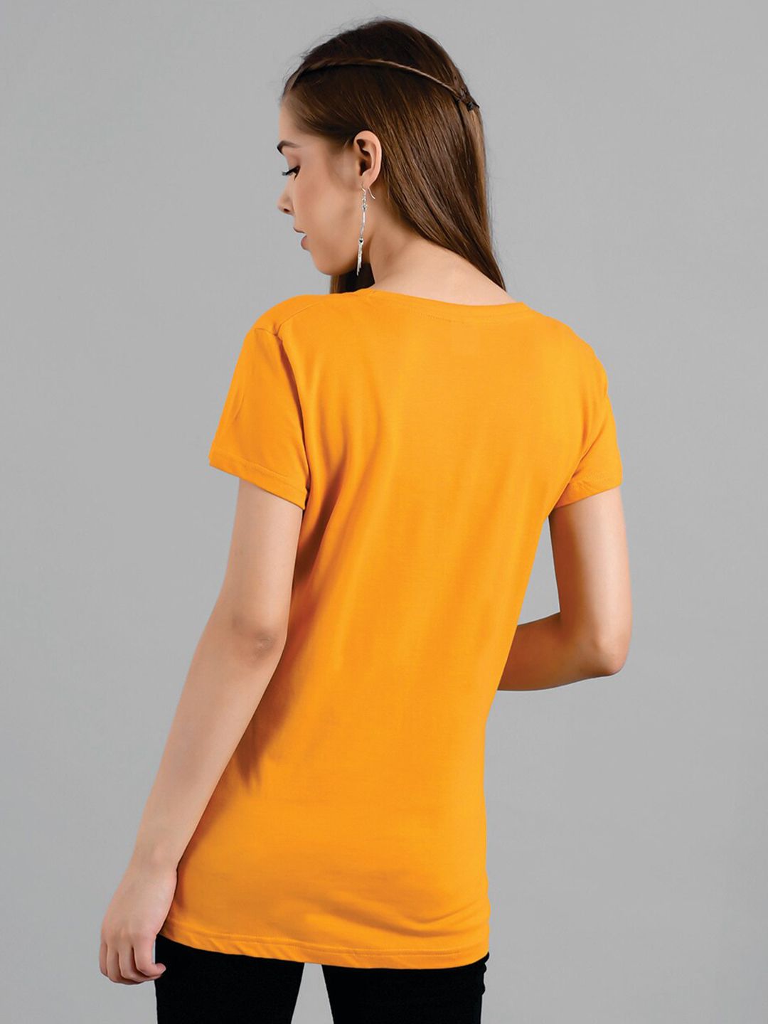 Kotty Round Neck Typography Printed T-shirt